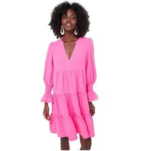 POMANDER PLACE Electric Pink Crepe Kenzo Dress Size XS NWT Retail $128